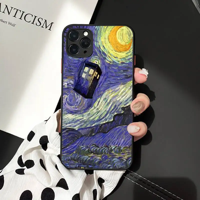 

Doctor who van gogh Phone Case For iPhone 8 7 6 6S Plus 5 5S SE 2020 11 11pro max XR X XS MAX DIY Custom Back Cover