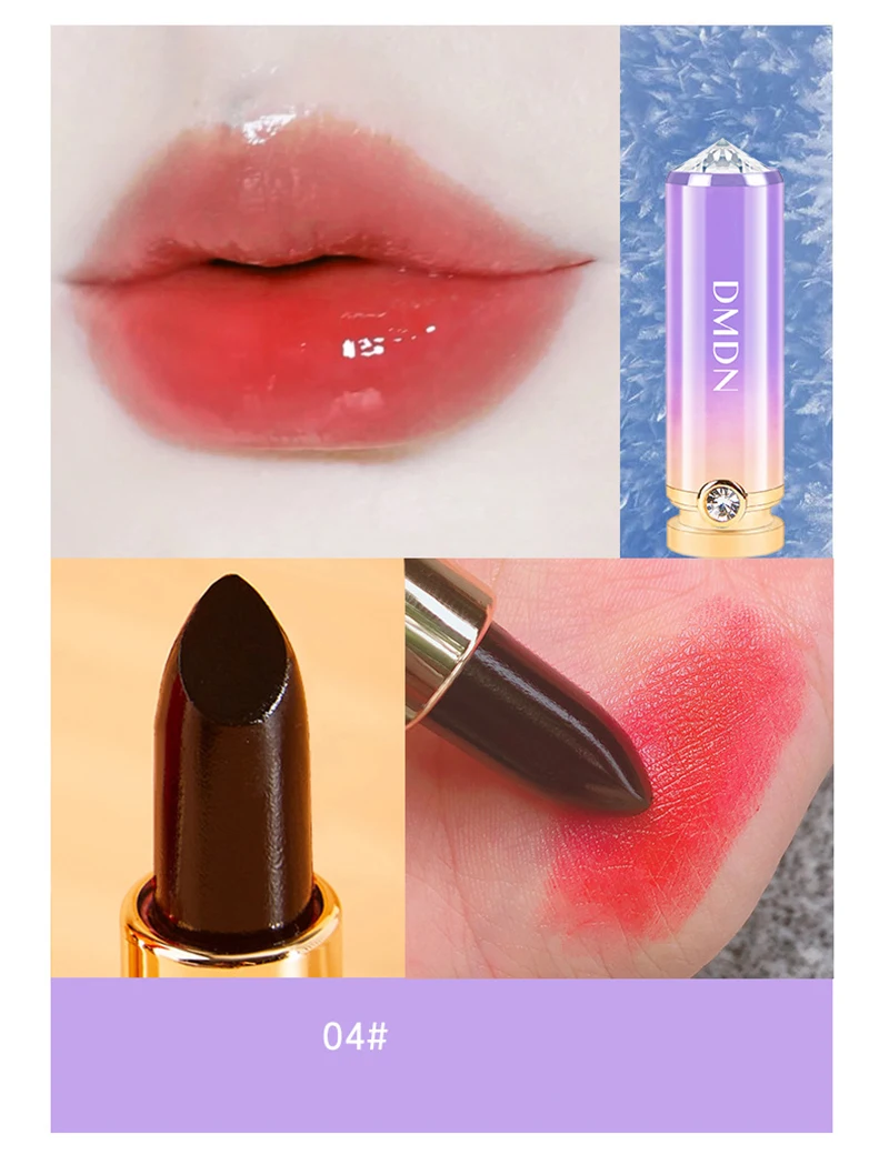 1Pc Crystal Jelly Lipstick Temperature Changing Color Moisturizer Lip Balm Long-Lasting Nourishment Non-stick Cup Lipgloss TSLM1 - купить по