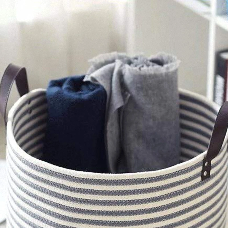 

Tubeshine Cotton Woven Rope Basket, Organic Storage Baskets for Baby Laundry Blanket Nursery Bin Towels Toys (Large
