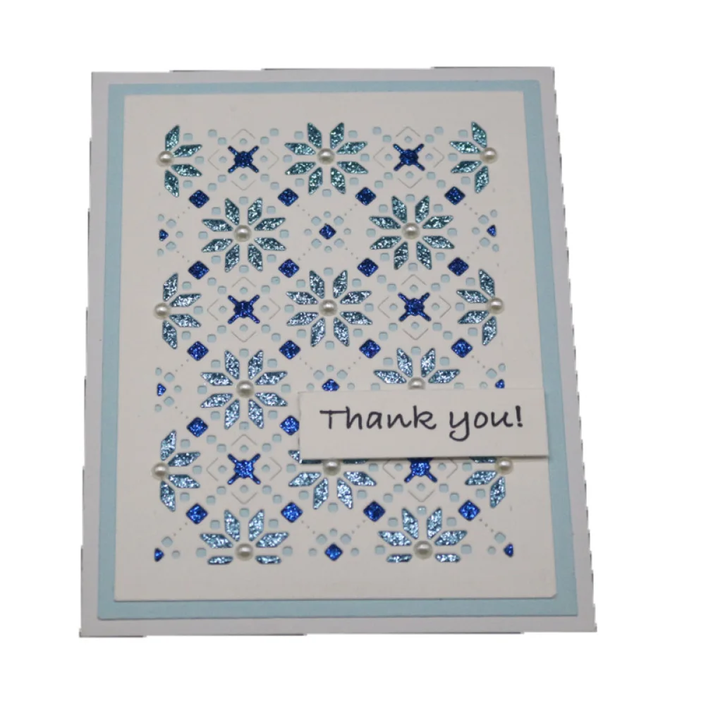 Рождественская Снежинка решетчатый металлический Трафаретный вырубной штамп 3D