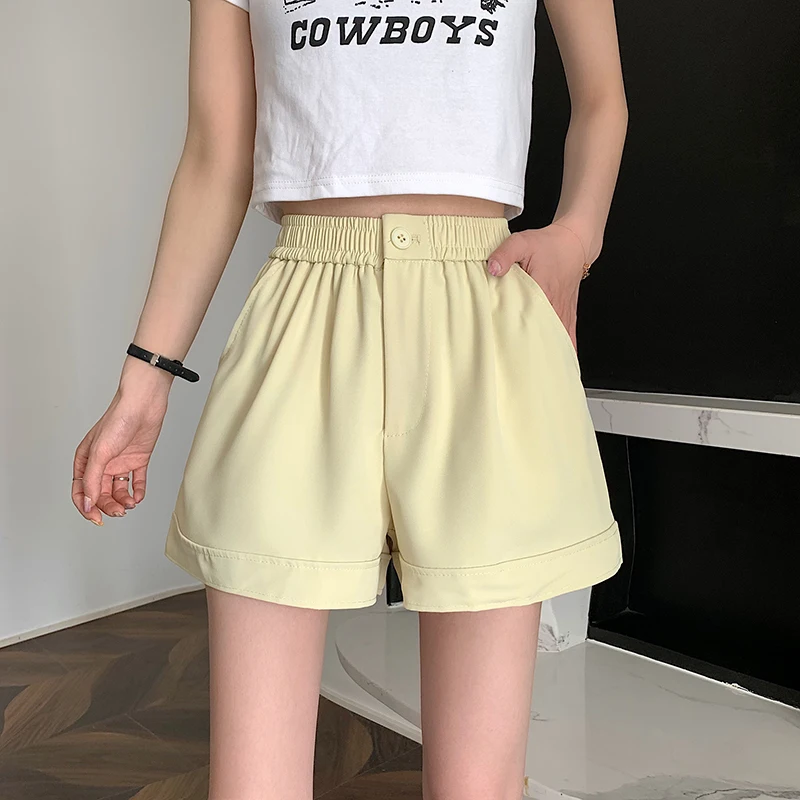 

Летние спортивные штаны YTX1612, новинка 2021, верхняя одежда с маленькой высокой талией, белые повседневные шорты с эластичным поясом