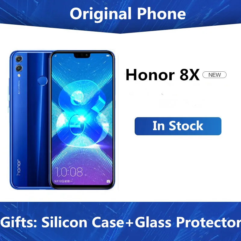 DHL Быстрая Honor 8X4G LTE мобильный телефон Kirin 710 Android 8,1 6," FHD 2340X1080 6 Гб ram 128 ГБ rom отпечаток пальца