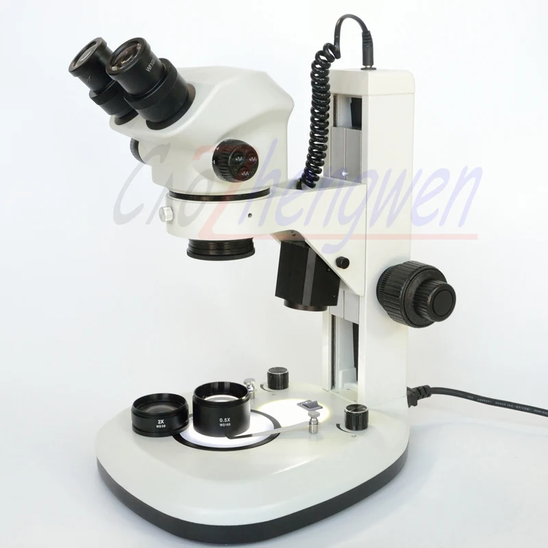 

FYSCOPE 7X-50X Microscope Table Rack Stand with Top & Bottom LED Lights with the coarse/fine focusing arm