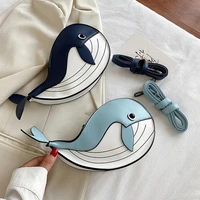 cute small whale womens shoulder bag lovely animal shaped phone purse crossbody bags lady designer pu leather bags for women