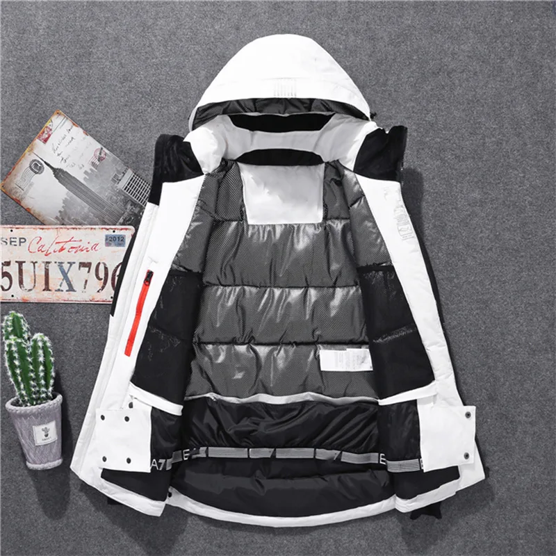 

Daiwa Patchwork White Duck Down Jacket Winter 2020 New Warm Coat Fishing Zipper Jacket Streetwear Male Outerwear Winter Clothing