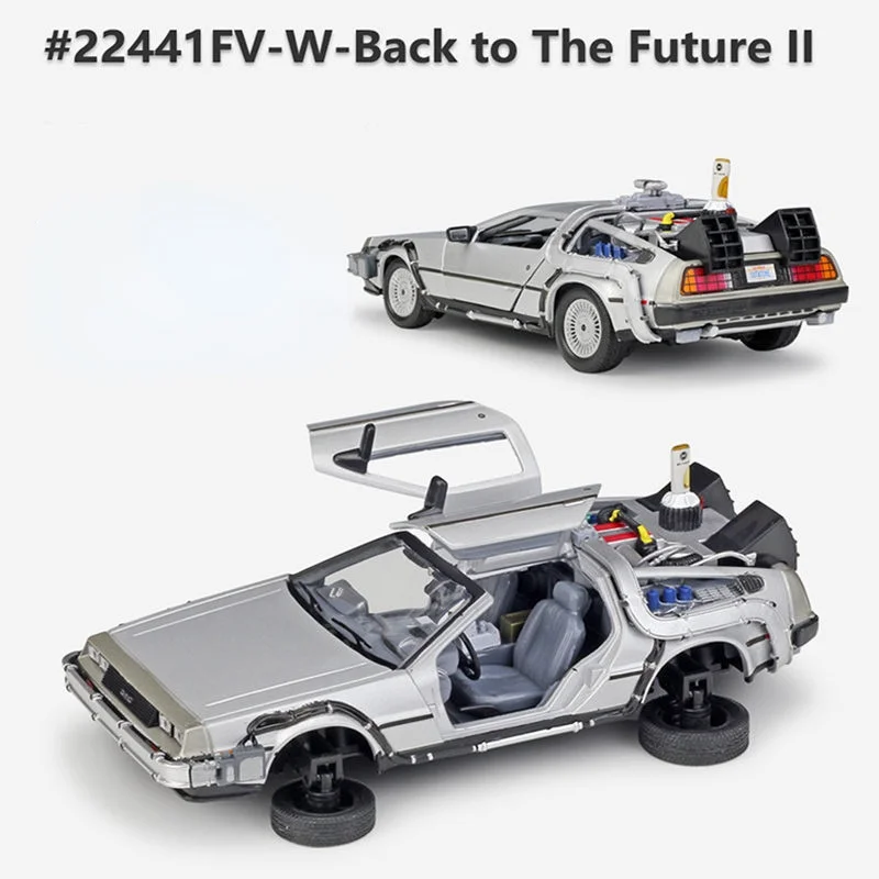Модель литая автомобиля из сплава 1:24 модель Delorean Назад в будущее машина времени