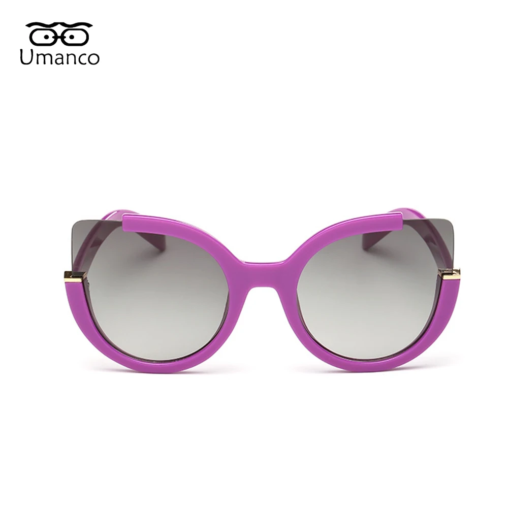 

Umanco 2021 Fashion Women Cat Eye Sunglasses Unique Semi-Rimless Frame Plastic Sun Glasses Female Driving Eyewear Gift