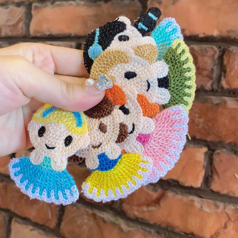 

Cartoon Princess 1pcs Snap Hair Clip for Girls Toddlers Wool Crochet Knitting Barrettes Kids Hairpin Hair Accessories