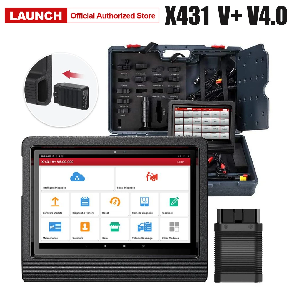 Официальный Launch X431 V + 10 дюймовый автомобильный диагностический инструмент