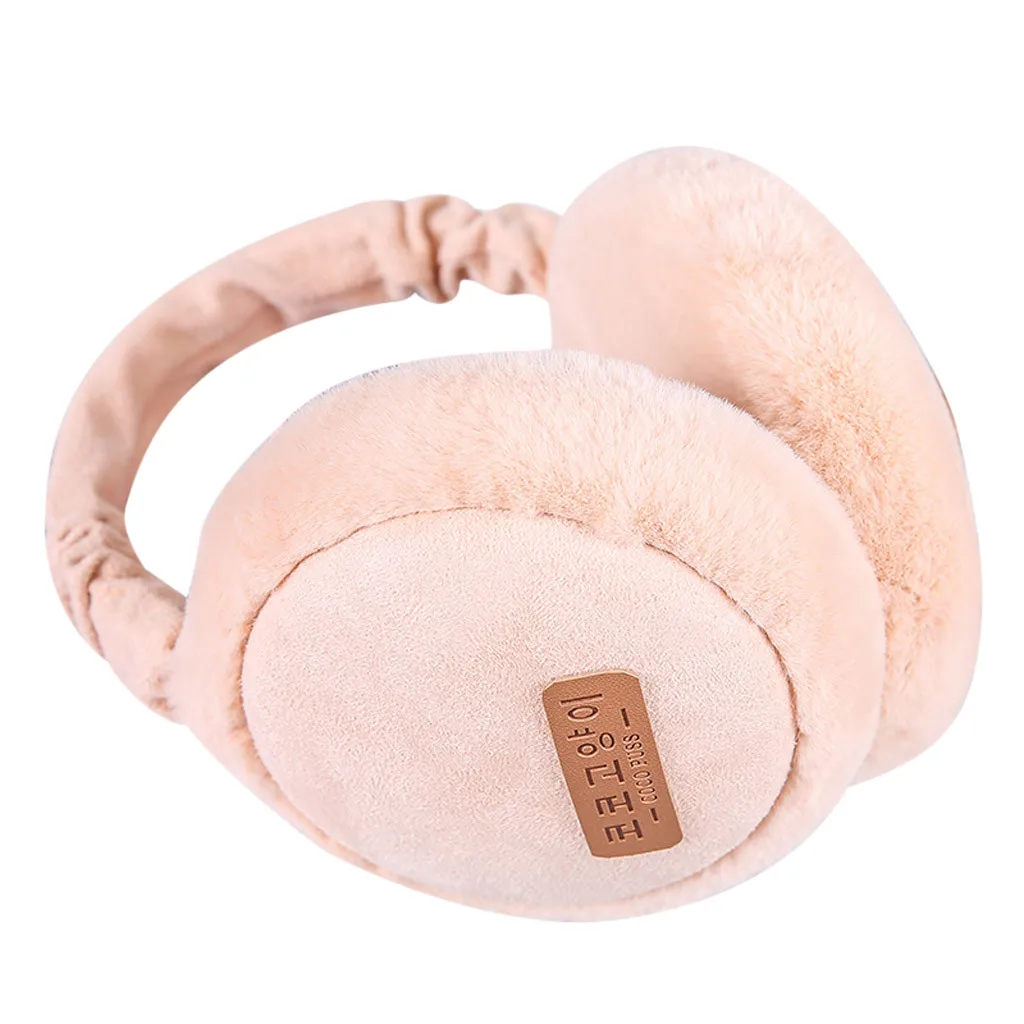 Fashion Unisex Winter Earmuffs Women Men Lovers Ear Warmer Plush Plain Teenage Student Mother Girl Ear Muffs Earflap Earmuffs&B