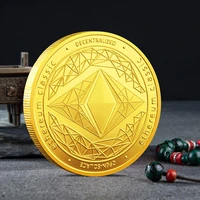 ethereum commemorative coin collection virtual ether bitcoin eth gold silver badge souvenirs crafts desktop ornaments gift
