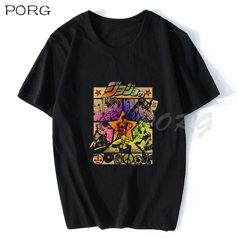 Ретро Джотаро Adventure Мужские футболки модные дизайнерские мужские повседневные