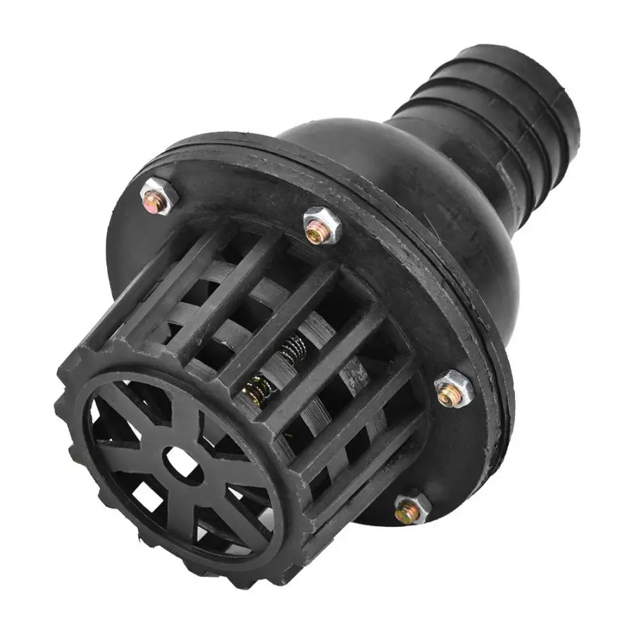 Шаровой клапан для водяного насоса плоский обратный из ПВХ черный жидкости