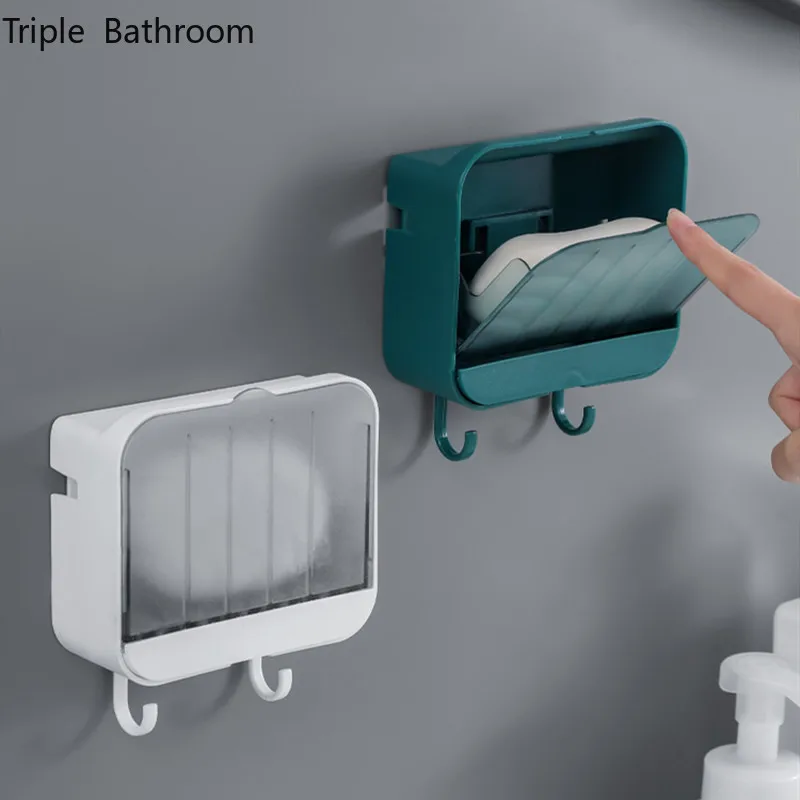 

1 шт., настенный пластиковый держатель для мыла и мыла