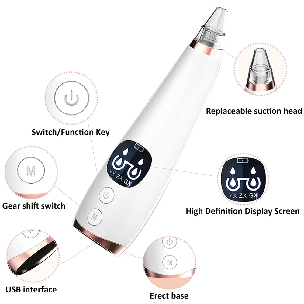 Vacuum Pore Blackhead Remover Nose Face Deep Cleansing Skin Cleaner Electric Care Machine Do Beauty Tool Dropshipping |