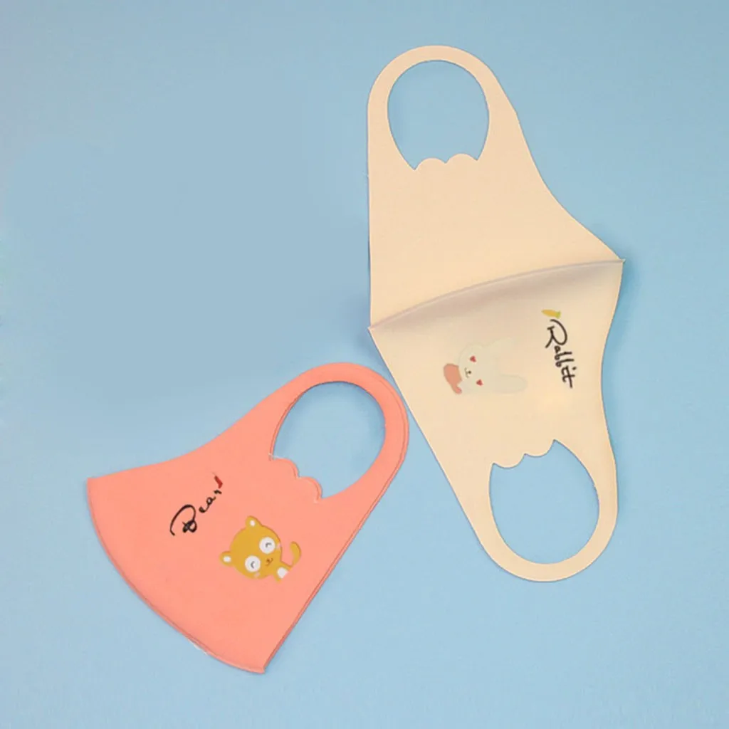 Для От 3 до 12 лет шт. детские маски для рта противопыльные Детские лица моющиеся и