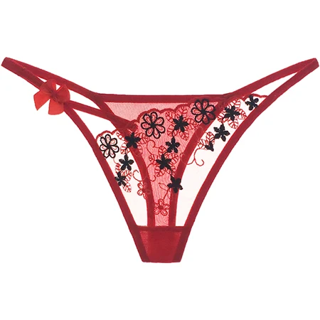 red 2208 Женские кружевные стринги и стринги, трусики, сексуальное Ультра низкое нижнее белье, танга, женское бикини, эротическое нижнее белье, XXS-XL, 2208N - Цвет: red 2208