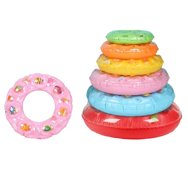 Детское Двухслойное кольцо для плавания надувной спасательный круг из ПВХ с