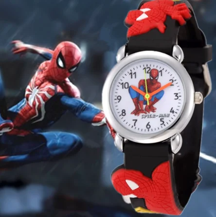 SpiderMan Детские часы с 3D футбольным рисунком, повседневные спортивные кварцевые часы для мальчиков, детские наручные часы, relogio Erkek Kol Saati - Цвет: SpiderMan