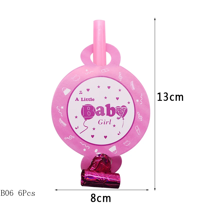 G06 Boy or Girl Baby Shower Disposable Tableware Gender Reveal Cup Plate Napkin Tablecloth Garland Birthday Party Decoration - Color: G06