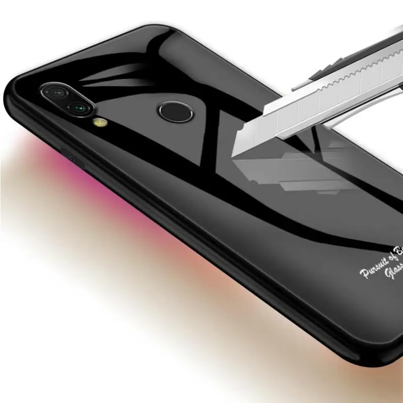 Macaron стеклянный чехол для xiaomi redmi note7 Pro 7 6A противоударный mi9se mi8 lite Y3 Мягкая
