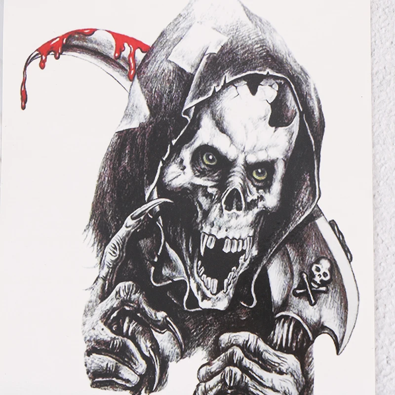 1 шт. водонепроницаемые Временные татуировки крутые животные Череп боди арт Орел