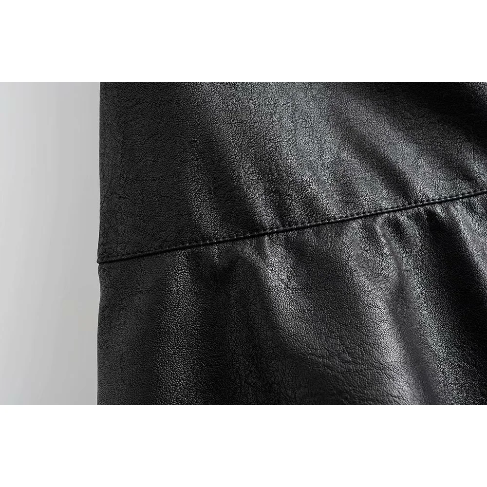 2019 женские юбки из искусственной кожи с каскадными оборками мини высокой талией