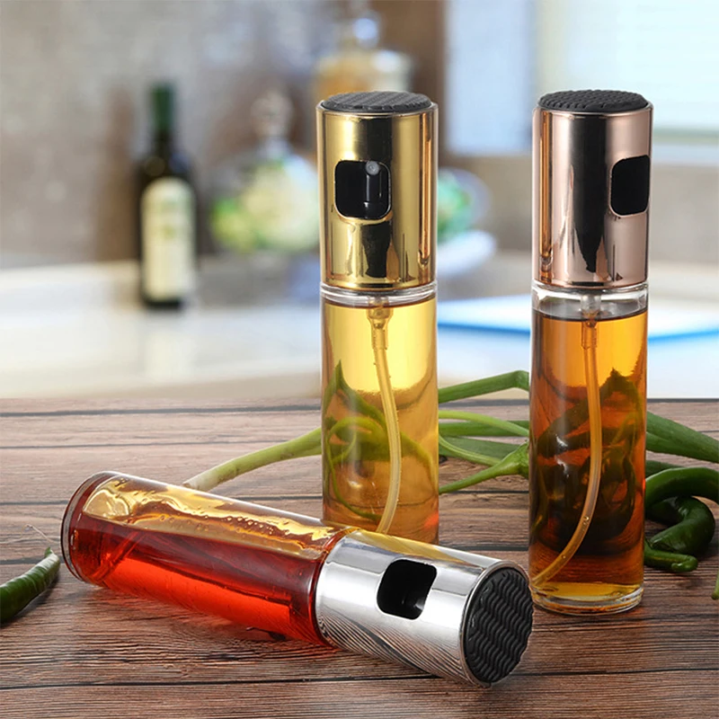 

Kitchen Cooking Oil Spray Empty Bottle Vinegar Bottle Oil Distribution Bottle Household Salad Barbecue Tool ABS Glass Injector