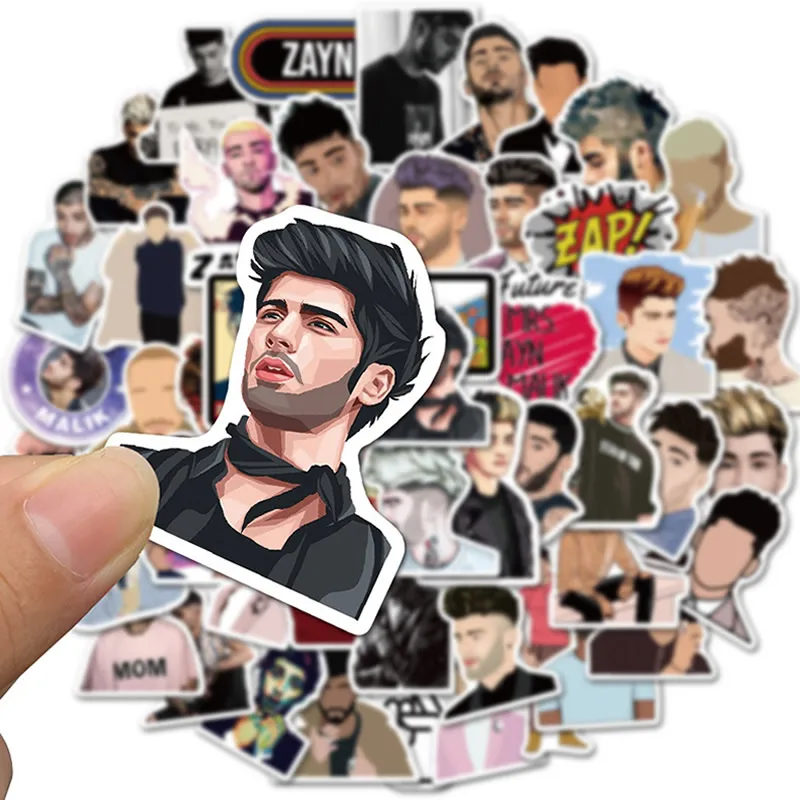 10 Вт 30 50 шт./упак. певица Зайн Малик Стикеры s Водонепроницаемый скейтборд ноутбук