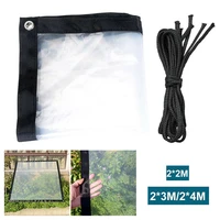waterproof transparent tarpaulin with eyelet canopies and tarpaulin straps rainproof film insulation anti freezing garden tools