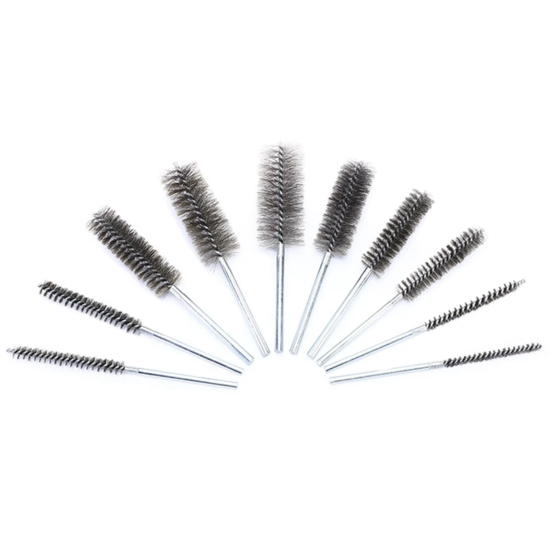 

10 шт., щетка для удаления заусенцев со стальной проволокой, зашифрованная щетка для пробирок, полированная и удаляющая заусенцы