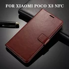 Флип-чехол MOFi для Xiaomi Poco X3 NFC, кожаный чехол с магнитной застежкой, PocoX3, слот для карт, защитный чехол-держатель, противоударный