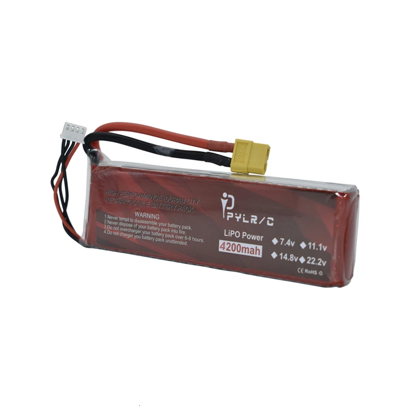 

High Rate 14.8v 4200mAh Lipo Battery For RC Helicopter Parts 4s Lithium battery 14.8v 50C RC Cars Airplanes Drone Battery T/XT60