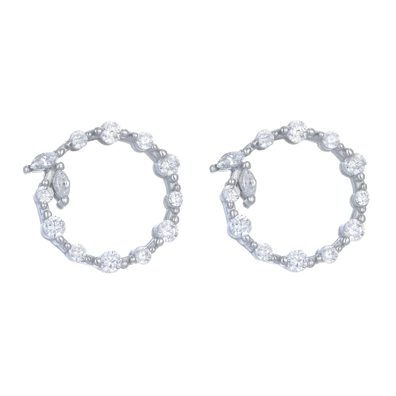 

REETI 925 Sterling Silver Earrings Round Stud Earrings For Women Sterling Silver Jewelry Pendientes Mujer