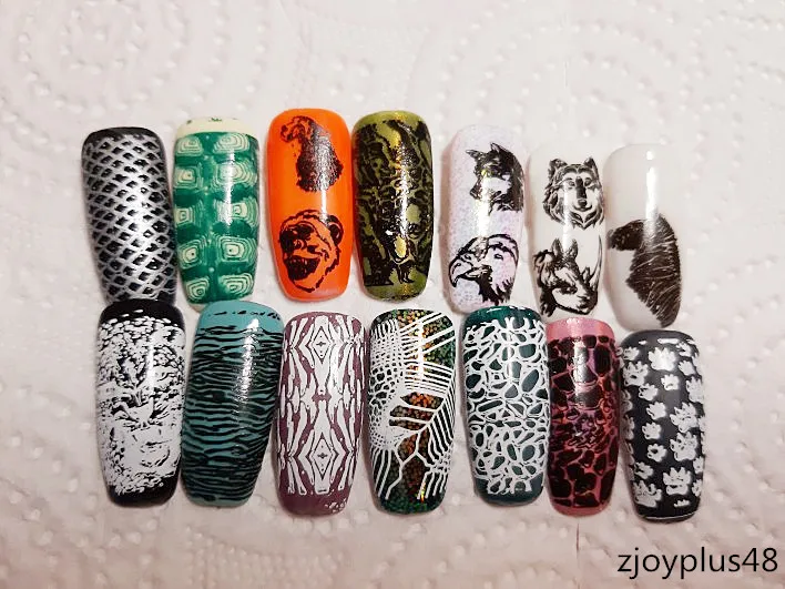 1 шт. пластина для штамповки ногтей цветы бабочки животные геометрические