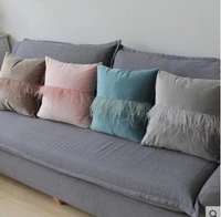 simple solid color hug pillowcase sofa cushion cover office velvet hug pillowcase