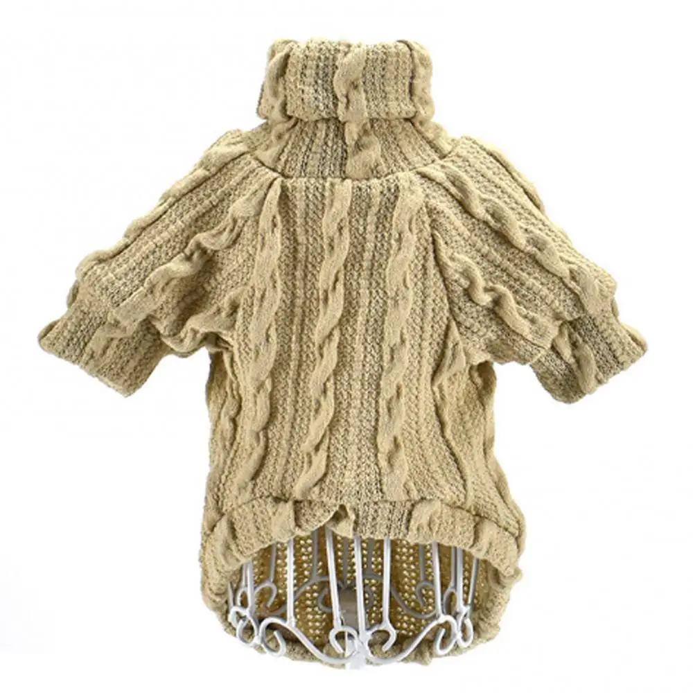 Осенняя акриловая однотонная водолазка для домашних животных вязаный мягкий и