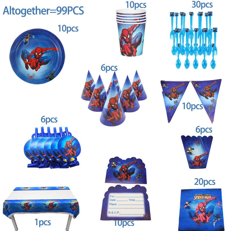 Набор аксессуаров для украшения Человек-паук | Дом и сад