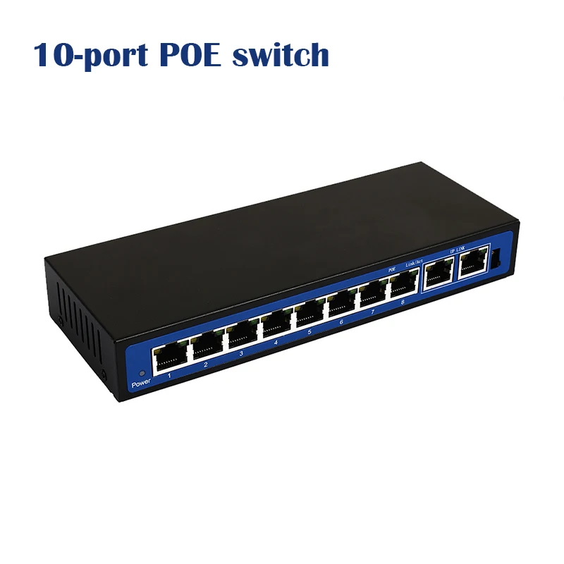 10 портов 8 PoE инжектор POE питание через Ethernet переключатель питания сетевой блок
