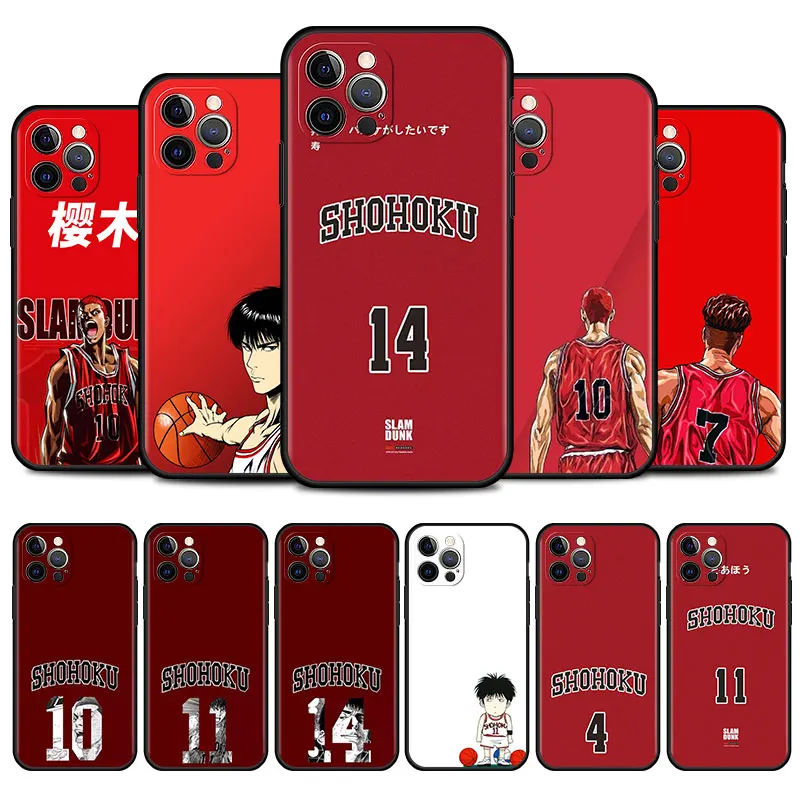 Чехол для iPhone 13 Pro 12 Mini 11 Max XR X 7 8 6 6S Plus XS 5S SE 2020 чехол телефона Slam Dunk Anime | Мобильные