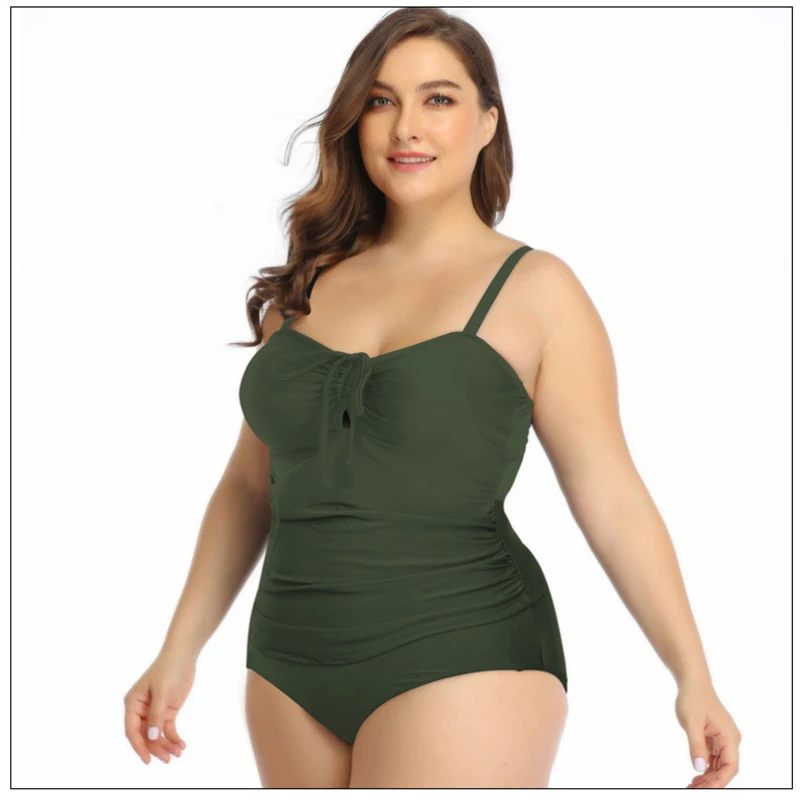 

2020 New Sexy One Piece Swimsuit Women Mesh Solid Bathing Suits Vintage Swimwear Summer Beach Wear Swim Suit Plus Size L-4XL