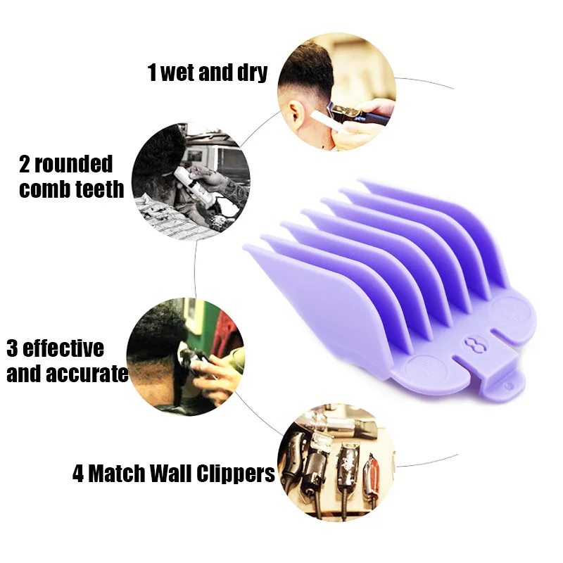 8 Pcs Universal Hair Clipper Limit Comb Guide Attachment Size 3/6/10/13/16/19/22/25mm Barber Replacement Styling Accessories | Красота и
