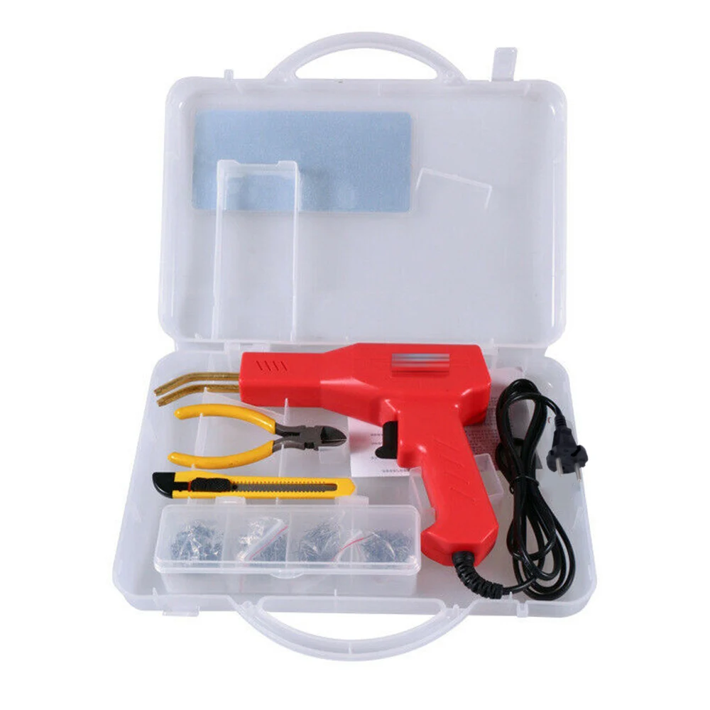 

Plastic Welder Kit 50W Welding Repair Tool with Plier 200 Staples EU Hot Stapler for Headlight Dashboard Car Bumper