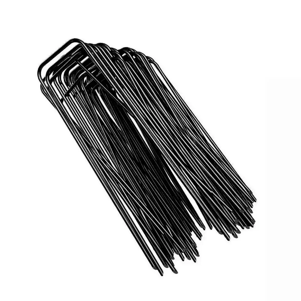 

Landscape Pins Garden Stakes Heavy-Duty Pins Anti-Rust Fence Stakes Weed Barrier Fabric Ground Cover Dripper Irrigation Tubing