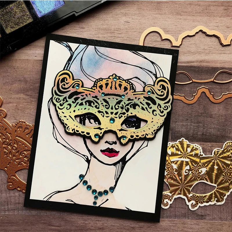 Горячие тарелки из фольги полумаска для лица человеческая фигура металлические режущие штампы DIY Скрапбукинг рукодельные карточки украшения фото трафареты для альбомов