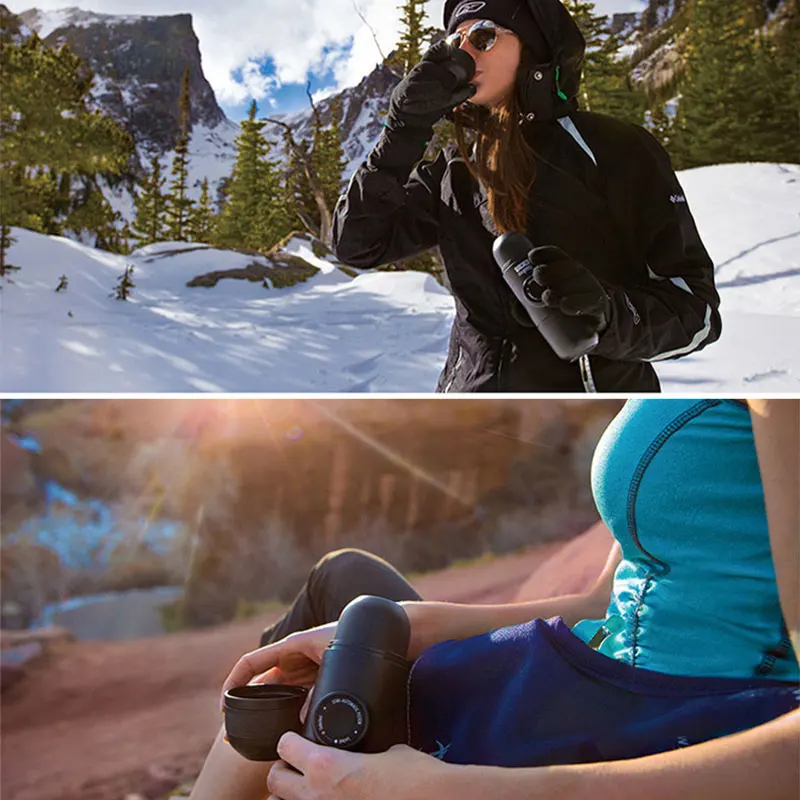 Портативная ручная кофемашина для эспрессо мини-кофеварка путешествий кемпинга