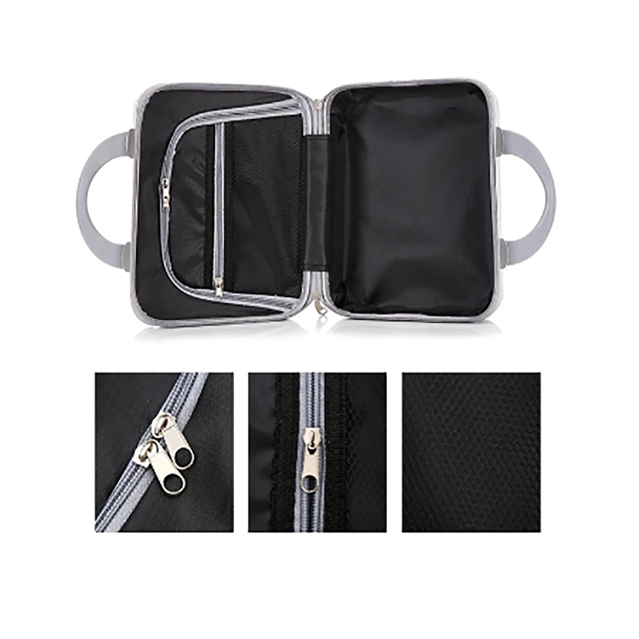 

14 inch Portable Cosmetic Case Mini Luggage Suitcase Multi-layer Bag Box for Travel Simple Design Large Capacity High Quality