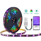 WS2811 RGB Светодиодная лента 5050 SMD Адресуемая 3060 светодиодовм SP110E Bluetooth управление через приложение 5 м 10 м 1 Ic управление 3 светодиода набор пиксельных полосок