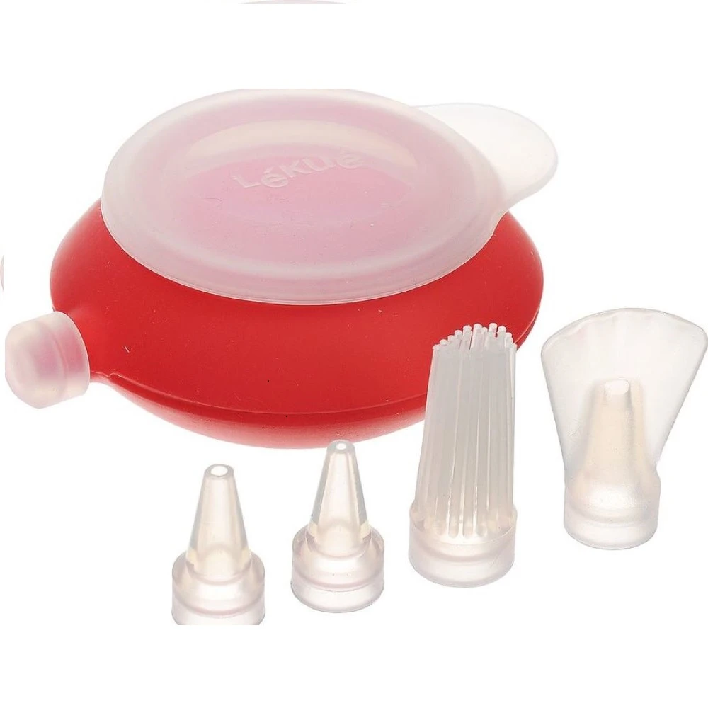 

Pen decopen with four silicone shell cases Red