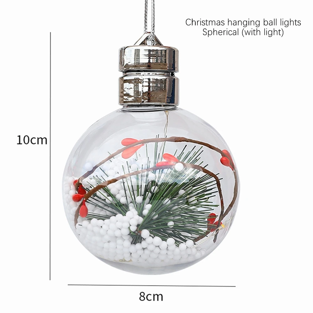 Новый прозрачный пластиковый Рождественский шар Рождественская елка украшение